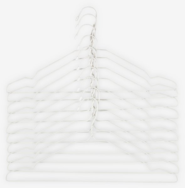 Hangers TONNI L43cm pack of 10 white