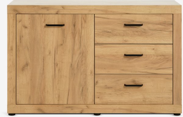 Dressoir LINTRUP 1 deur 3 lades eiken kleur