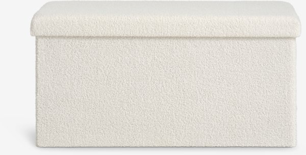Pouffe NYSTED 76x38 w/storage off-white teddy