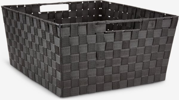 Basket ASMUS W43xL47xH22cm black