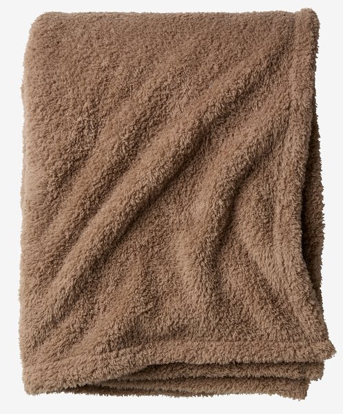 Fleece throw HASSELURT 130x170 dark sand