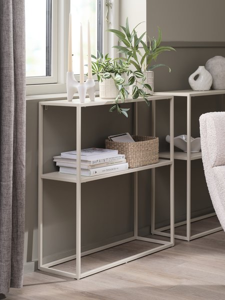 Console table VIRUM 26x80 w/shelf beige