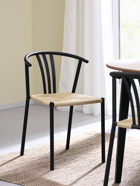 Dining chair JYDERUP black/natural