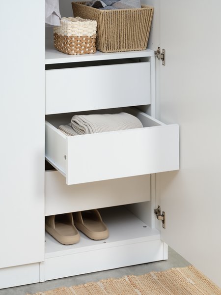 Wardrobe insert VIBY wardrobe 3 drawers white