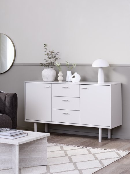 Dressoir BELLELUND 2 deuren 3 lades beige