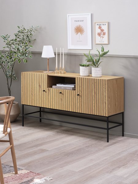 Credenza HEMDRUP 2 ante 1 cassetto color rovere