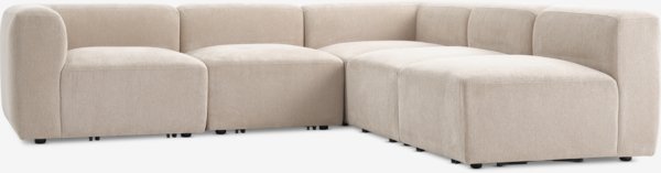 Canapé modulable SKEJBY ouvert tissu sable