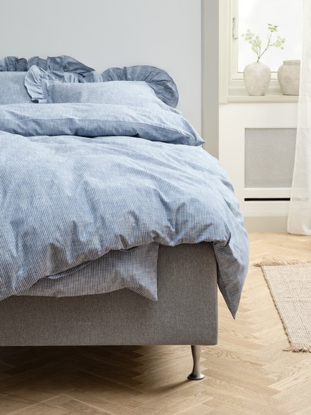 Duvet cover set NINNA Yarn dyed Double blue