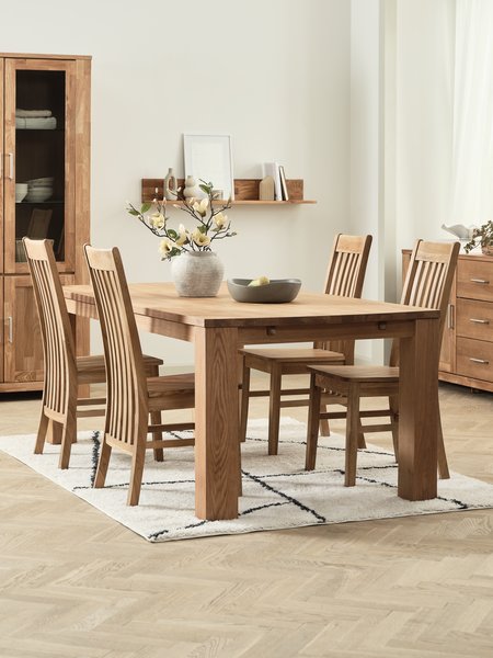 OLDE L200 table chêne + 4 SILLERUP chaises chêne