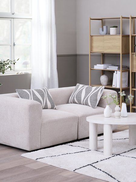 Modulsofa SKEJBY 2-pers. sandfarvet stof