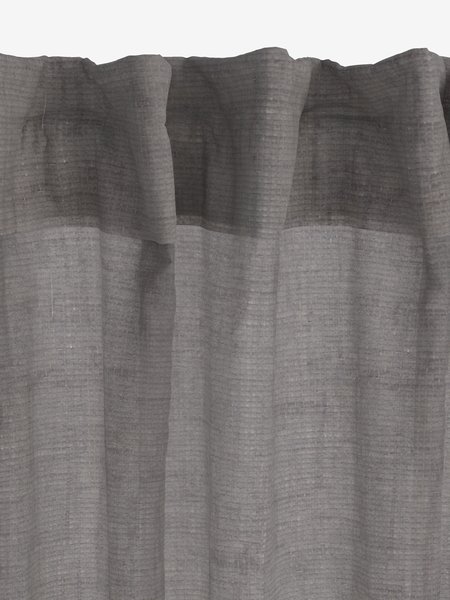 Rideau UNNEN 1x140x300 aspect lin gris