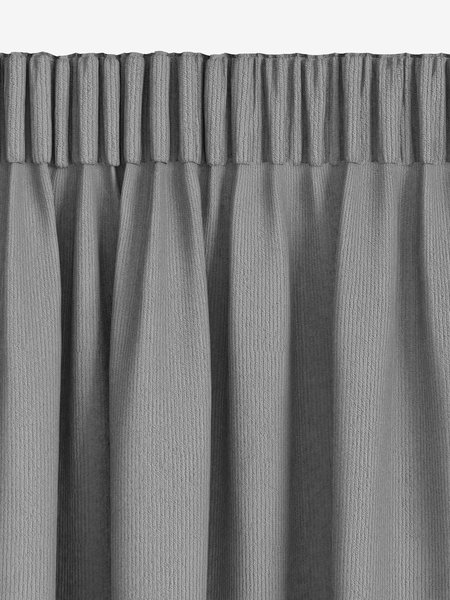 Завеса затъмняваща ARA 1x140x300 рипсено кадифе сива