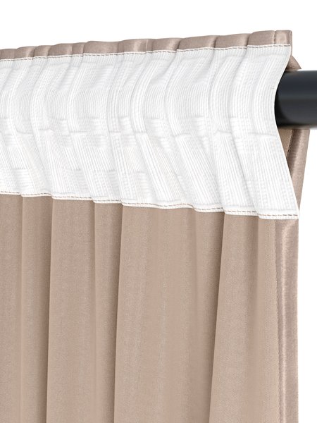 Curtain AUSTRA 1x140x300 velvet taupe