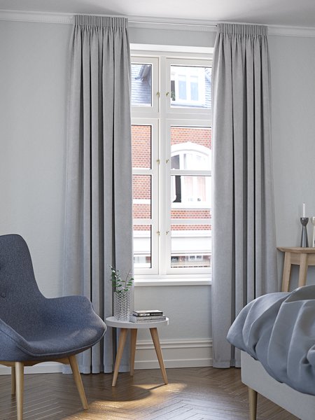 Blackout curtain ARA 1x140x300 corduroy grey