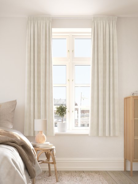 Curtain AUSTRA 1x140x175 velvet beige