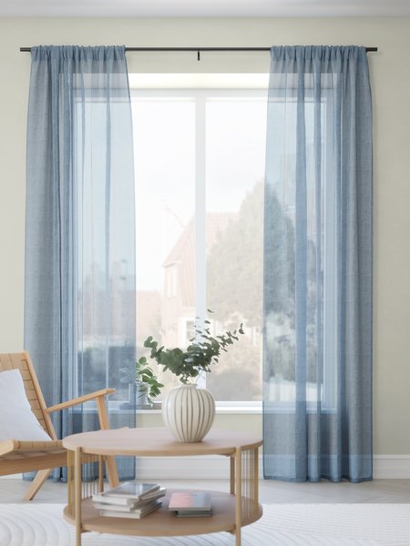 Κουρτίνα GOLTA 1x140x245 γκριζο-μπλε