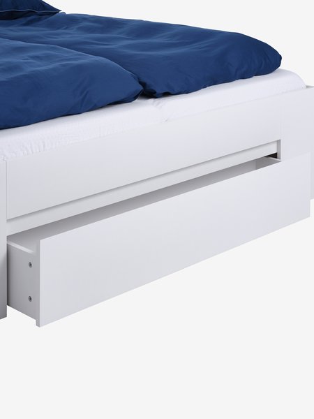 Bed frame LIMFJORDEN 3 drawers Super King white