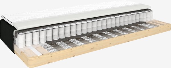 Boxmadras 90x200cm GRIMSE PB30 sort-05 koldskum