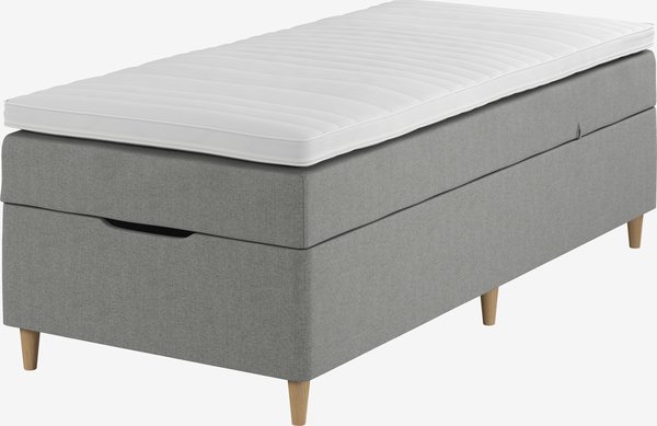 Boxspring 80x200 GOLD C40 opbergruimte grijs-31