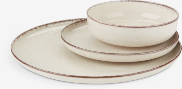 Plate FERDUS D19cm stoneware beige