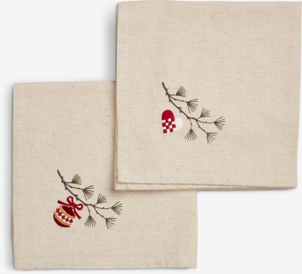 Cloth napkin NELLIKE 40x40 natural pack of 2