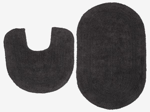 Bath mat set LERDALA 2 piece set anthracite