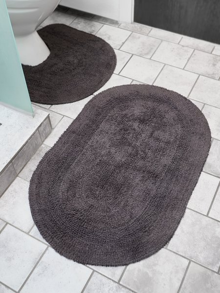 Bath mat set LERDALA 2 piece set anthracite