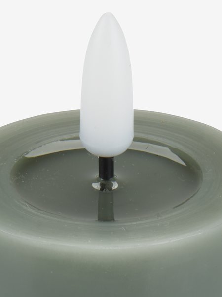 LED candle FALAR D5xH15cm green with timer