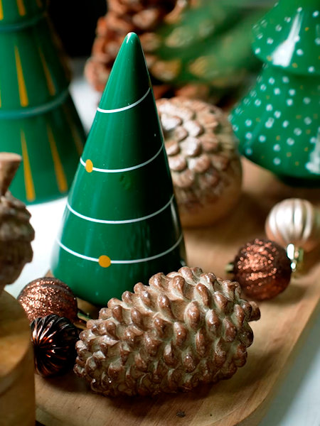 Dekoration Baum SLEIPNER grün 3Stk/Pck