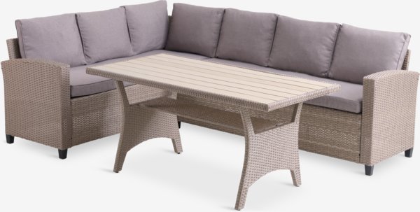 Loungeset ULLEHUSE 6 pers. naturel