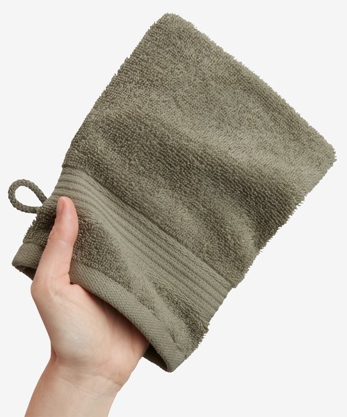 Washing glove KARLSTAD 15x20 olive KRONBORG