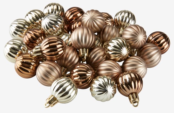 Boule de Noël HELIOTROP 34 pcs/pqt assorti