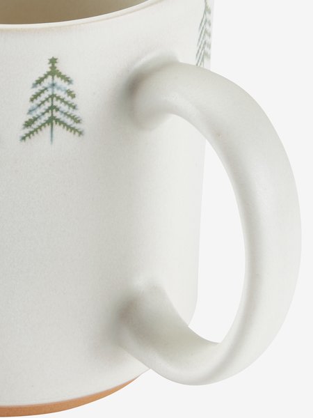 Mug FREKI D8xH10cm stoneware 38cl white and green