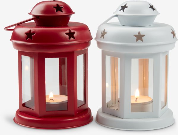 Lantern AUDHUMLE D10cm metal/glass assorted