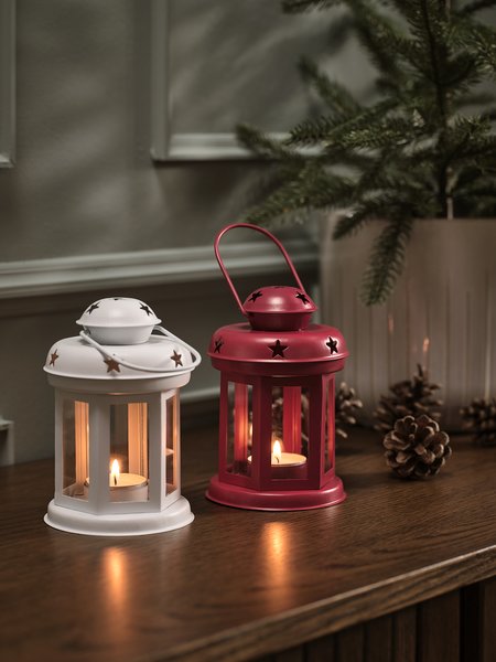 Lantern AUDHUMLE D10cm metal/glass assorted