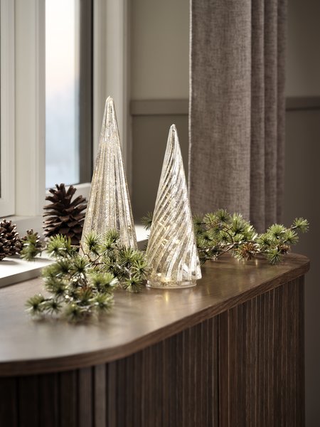 Weihnachtsbaum FULLA m/LED und Timer 2Stk/Pck Glas JYSK