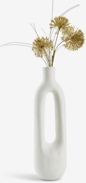 Vase INGEMAR B10xL8xH34cm hvit