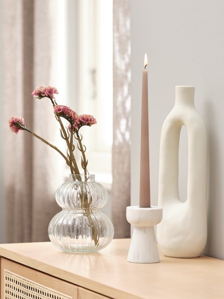 Vase INGEMAR B10xL8xH34cm weiss