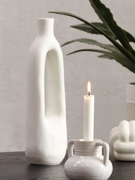 Vase INGEMAR B10xL8xH34cm weiss