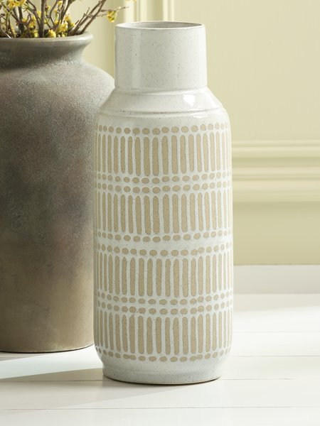 Vase GUSTAF Ø18xH47cm hvid