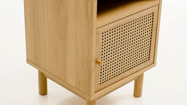 Bedside table HALMSTAD 1 door oak colour