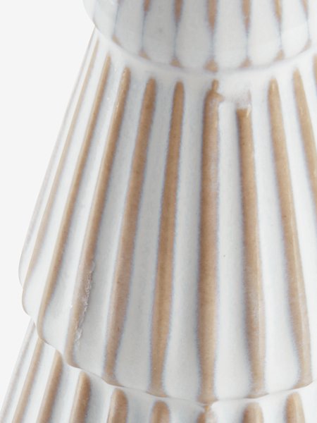Arbre décoratif MYSING Ø7xH19cm grès blanc/brun