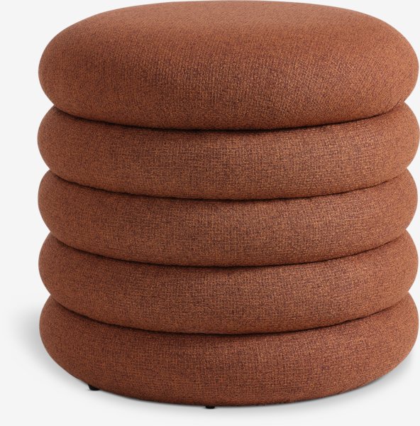 Pouffe DALENE D45 w/storage terracotta fabric