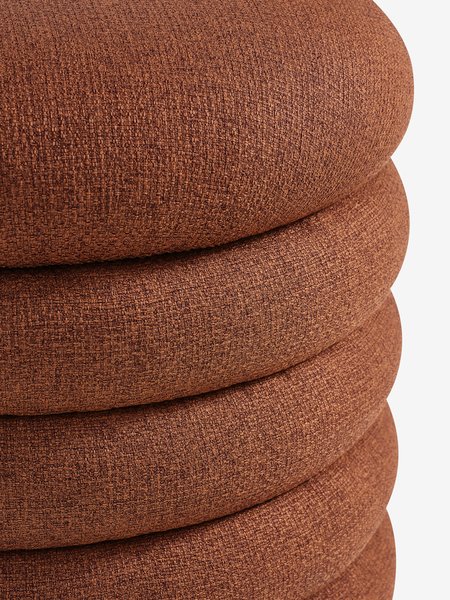 Pouffe DALENE D45 w/storage terracotta fabric