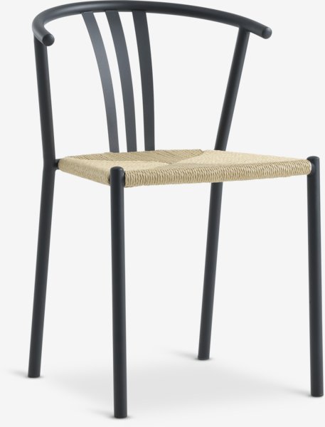 Dining chair JYDERUP black/natural