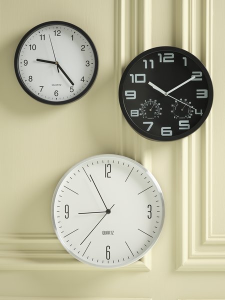 Wall clock ELVART D22cm black/white