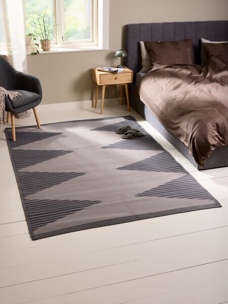Tæppe BROKKURT 160x230 mørk sand/grå