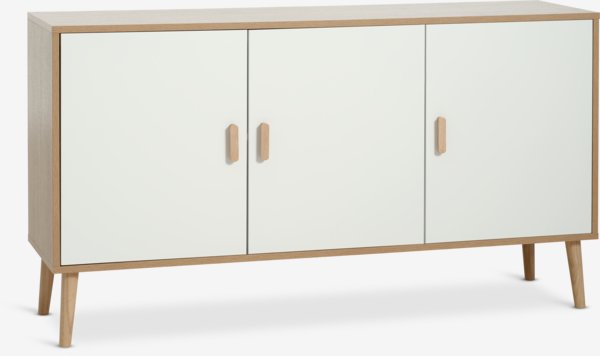 Dressoir GAMTOFTE 3 deuren eiken/wit