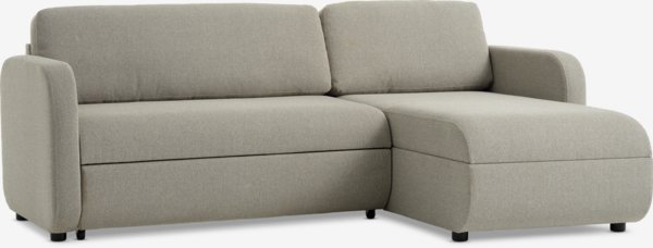 Sovesofa m/sjeselong MOMMARK beige stoff