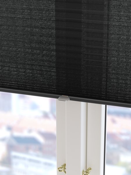 Plisségardin HOVDEN 80x160cm svart trådløs